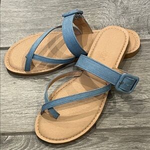 Splendid Denim Light Blue Strappy Sandals worn once!